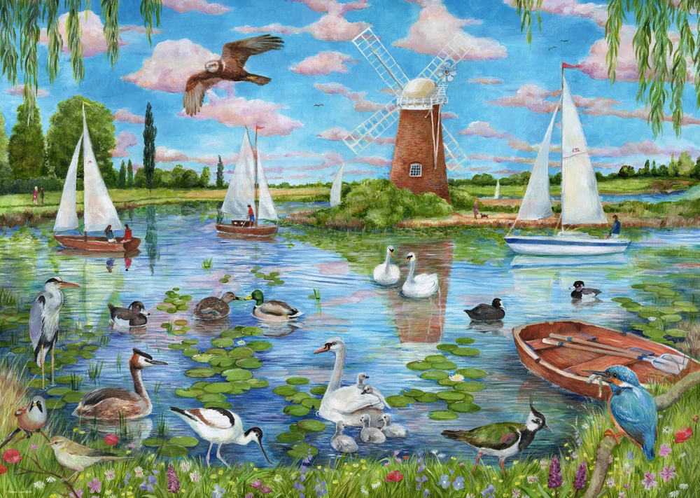 Ravensburger Dėlionė 1000 vnt. - Gyvenimas prie vandens