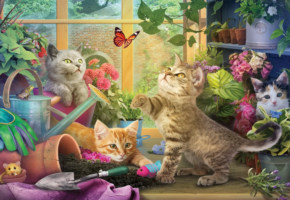 Dėlionė Ravensburger - Įžūlūs katinai 200p reklama (12001735)