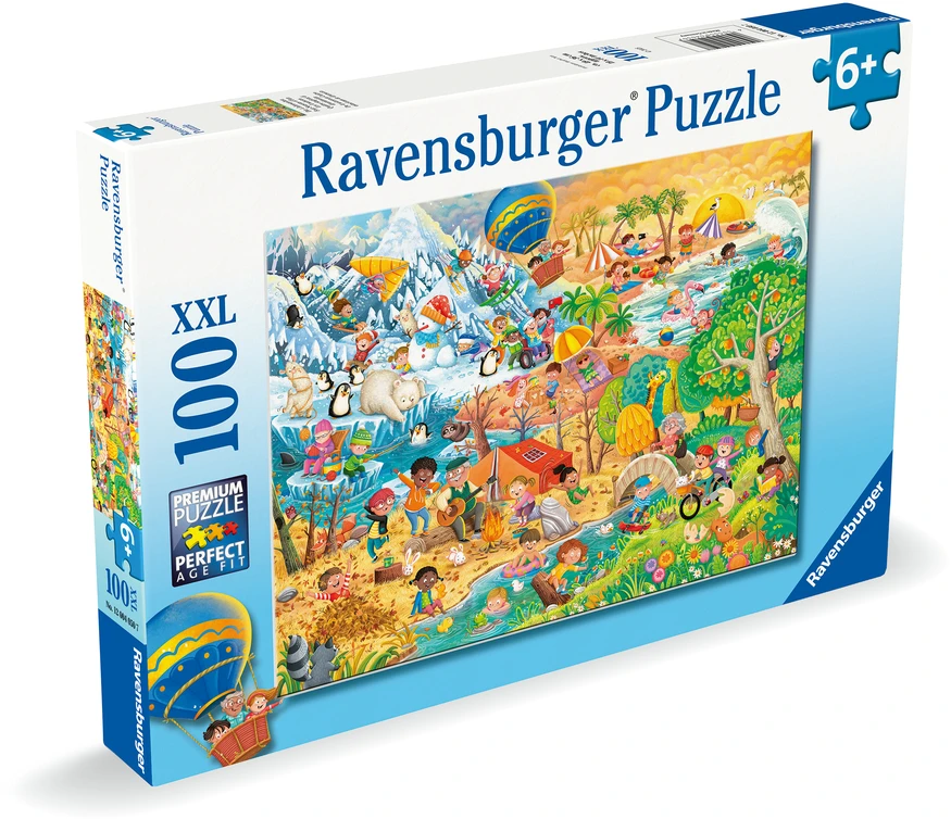 Dėlionė Ravensburger - Keturi linksmybių metų laikai 100p XXL - (12004050)