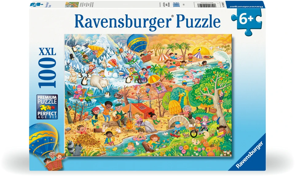 Dėlionė Ravensburger - Keturi linksmybių metų laikai 100p XXL - (12004050)