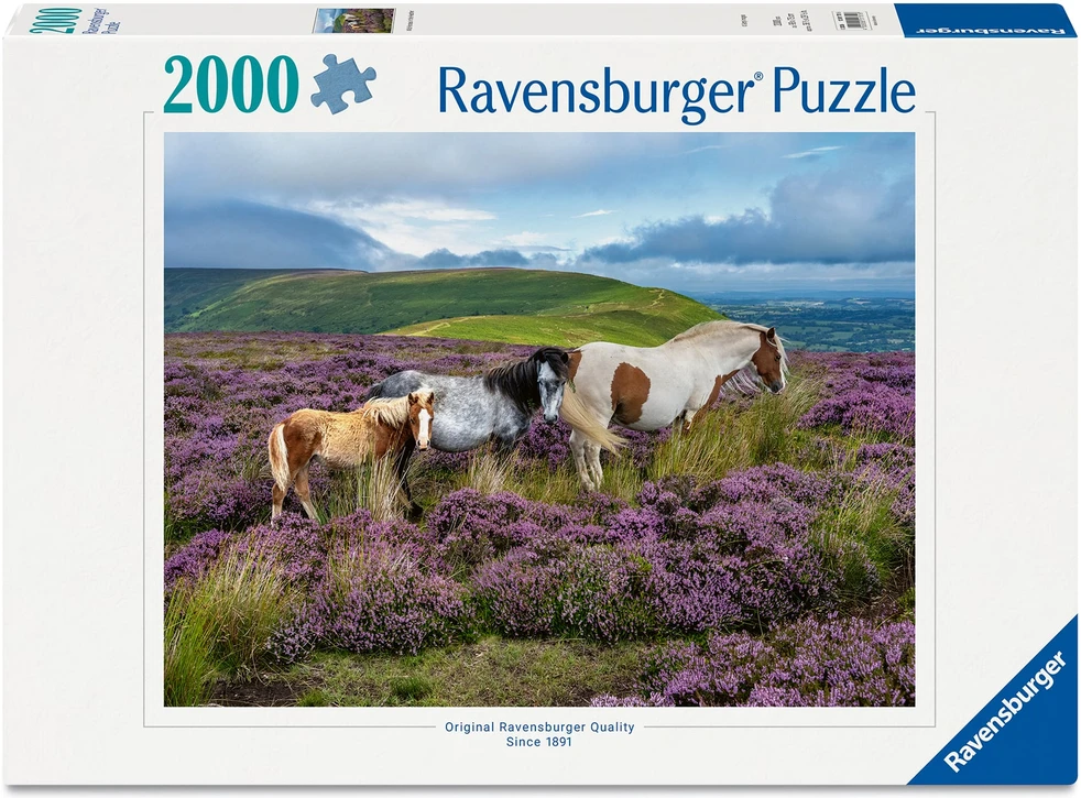 Ravensburger Dėlionė 2000 vnt. - Laukiniai arkliai viržynuose