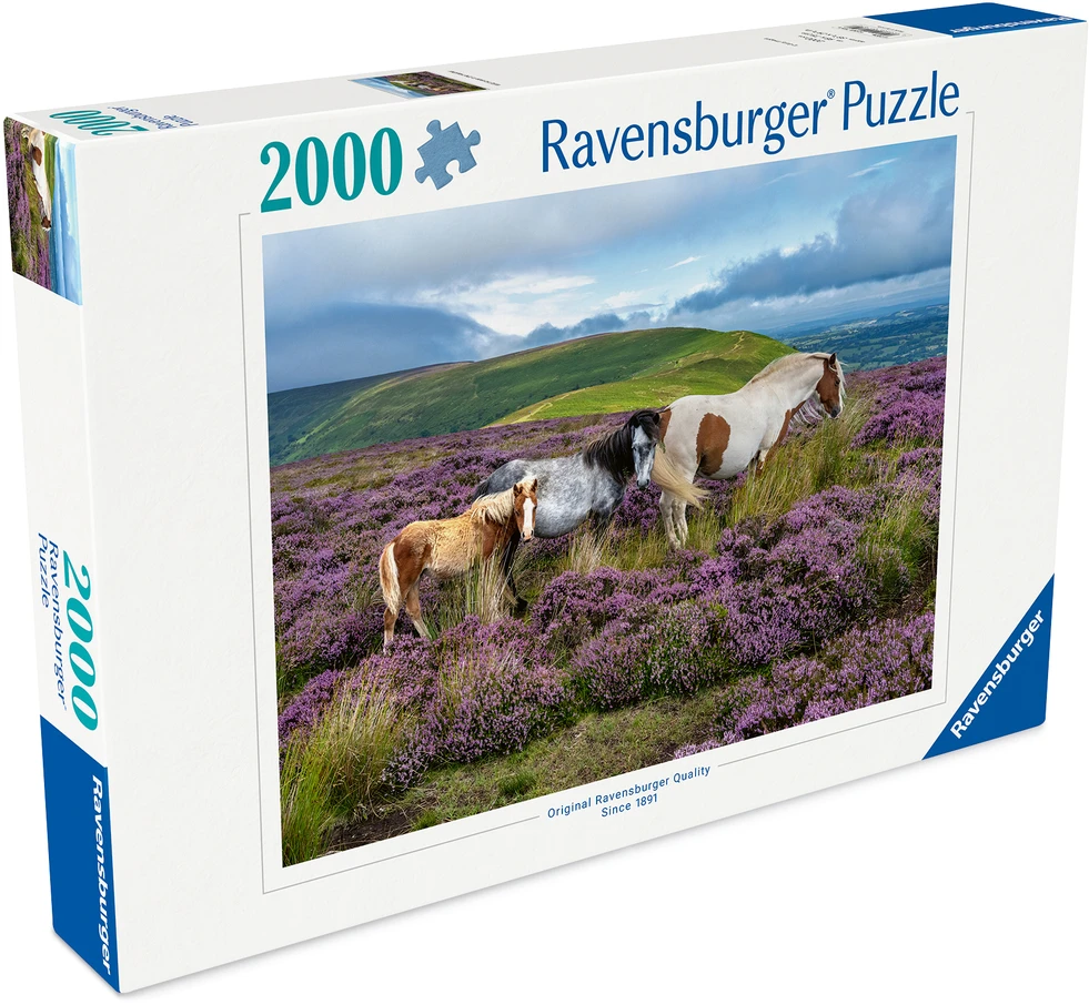 Ravensburger Dėlionė 2000 vnt. - Laukiniai arkliai viržynuose