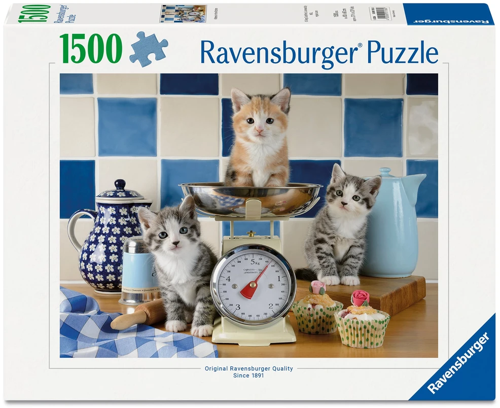 Ravensburger Dėlionė 1500 vnt. - Kačiukai virtuvėje