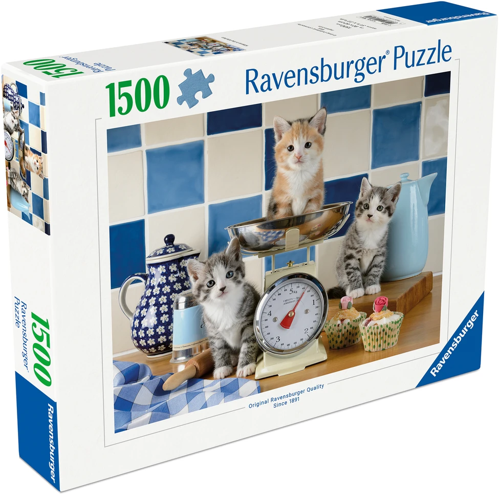 Ravensburger Dėlionė 1500 vnt. - Kačiukai virtuvėje