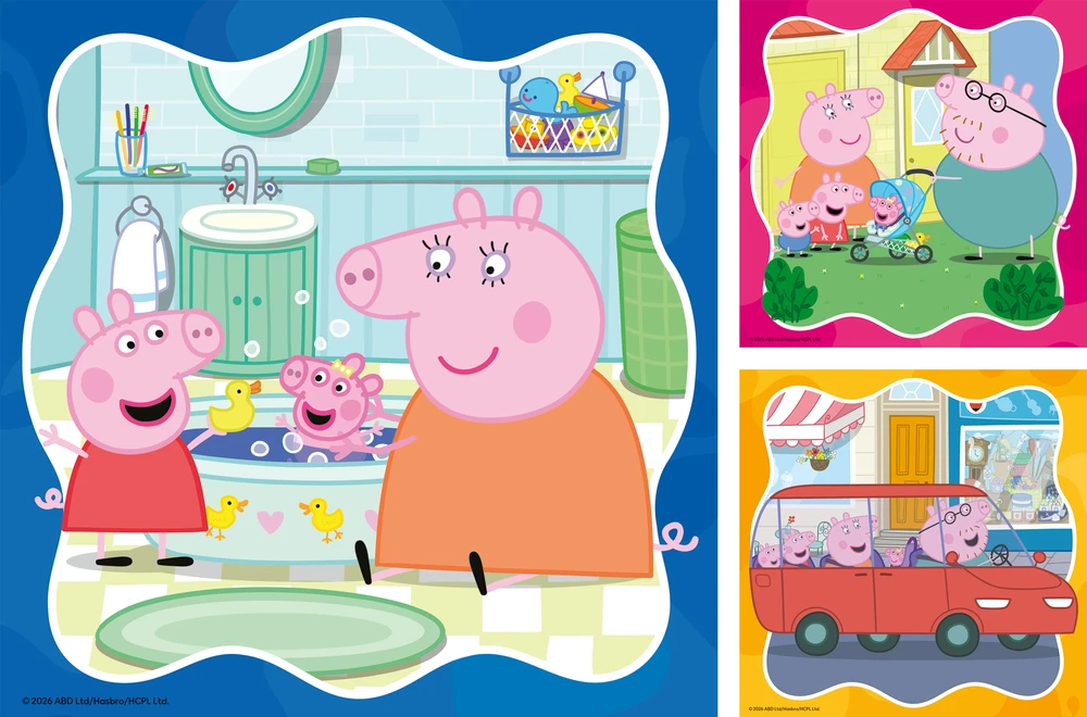 Ravensburger Dėlionė 3x49 vnt. - Peppa Pig su šeima