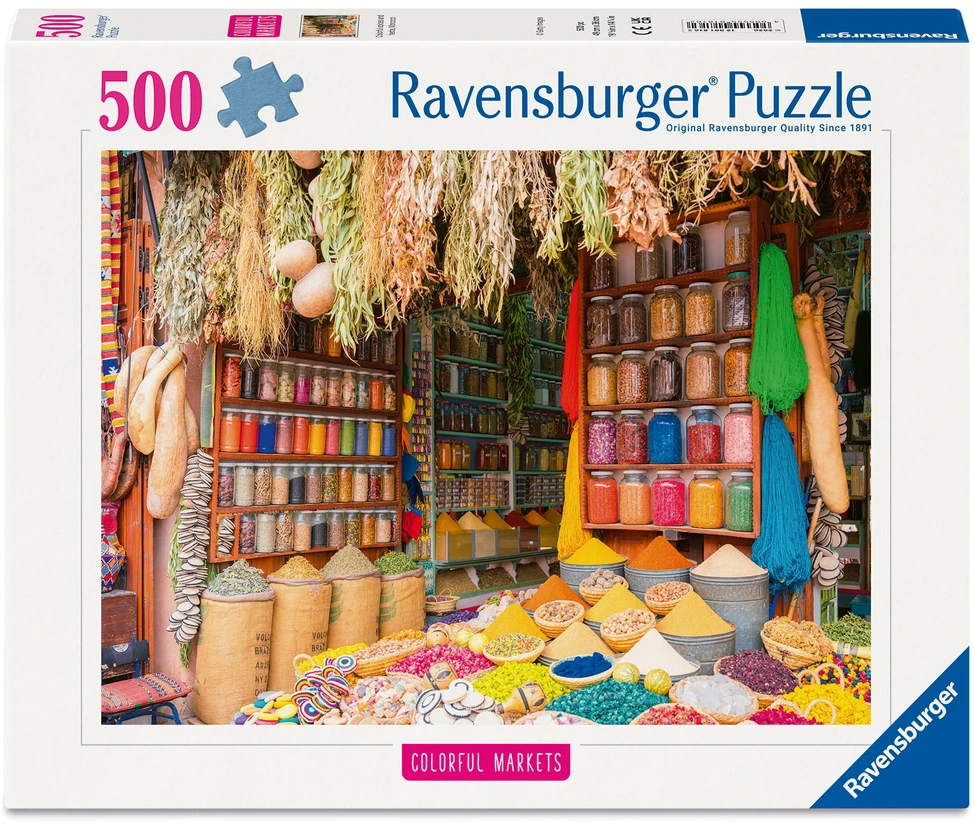 Ravensburger Dėlionė 500 vnt. - Spalvingi prieskoniai Maroke
