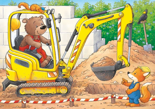 Dėlionė Ravensburger - Statybvietės gyvūnai - 2/4/6/8 psl. (10105717)