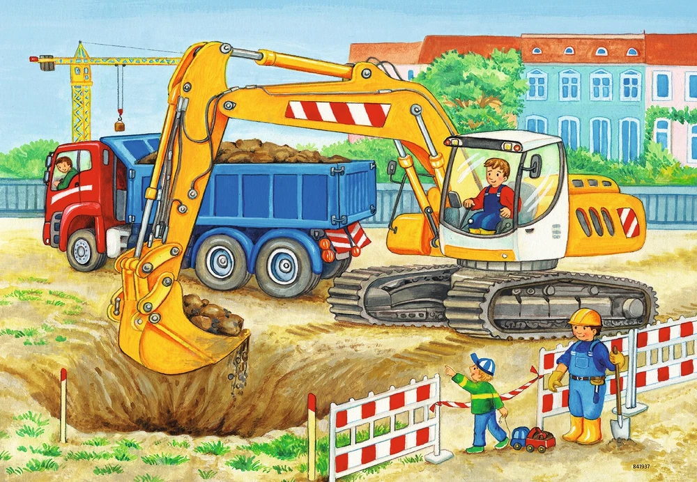Ravensburger Dėlionė 2x12 vnt. - Sunkus darbas