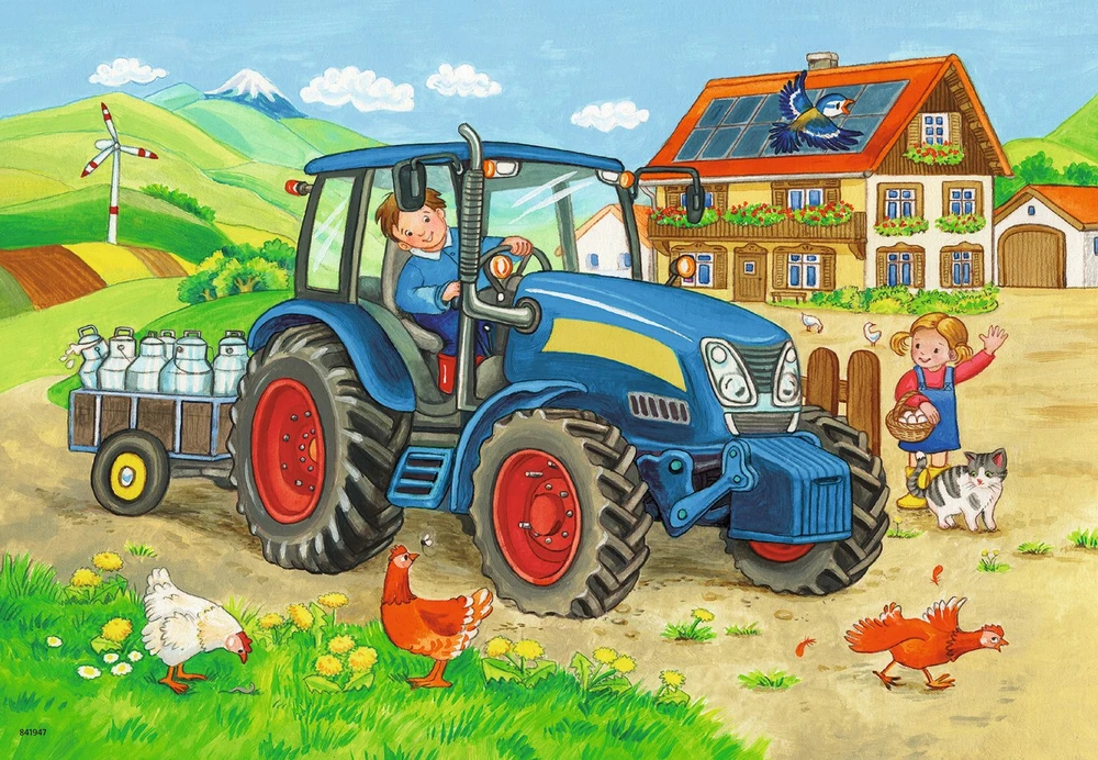 Ravensburger Dėlionė 2x12 vnt. - Sunkus darbas