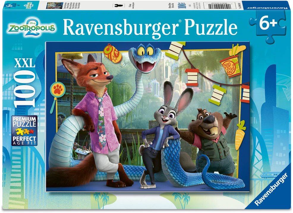 RAVENSBURGER vaikiška dėlionė Zootropolis 2, 100 det., 12004138
