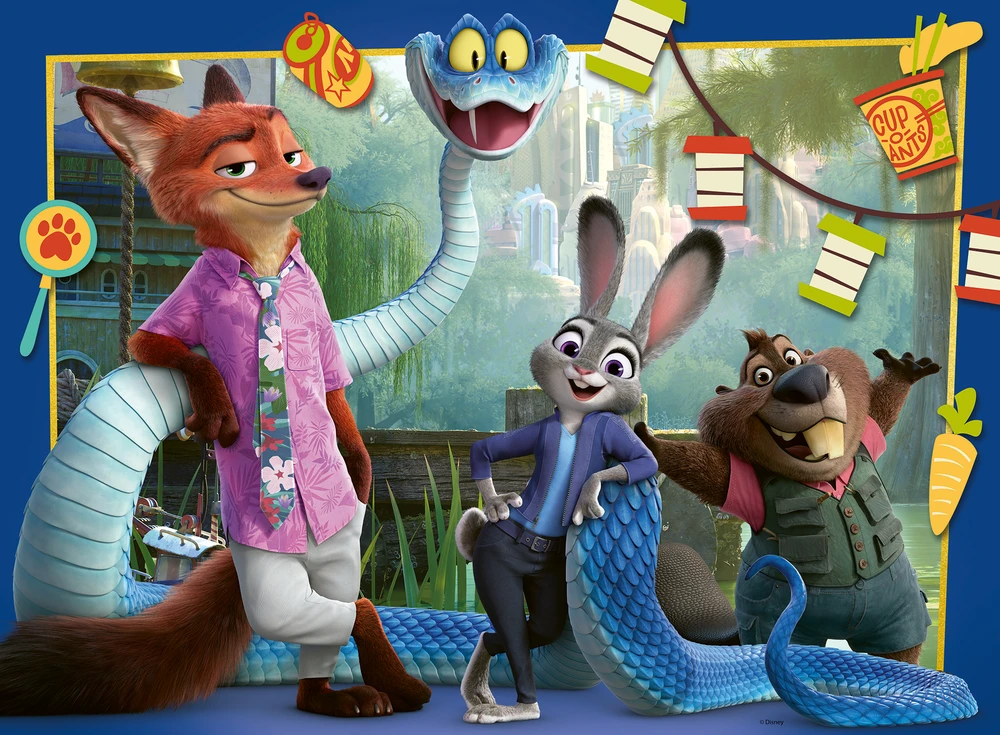 RAVENSBURGER vaikiška dėlionė Zootropolis 2, 100 det., 12004138