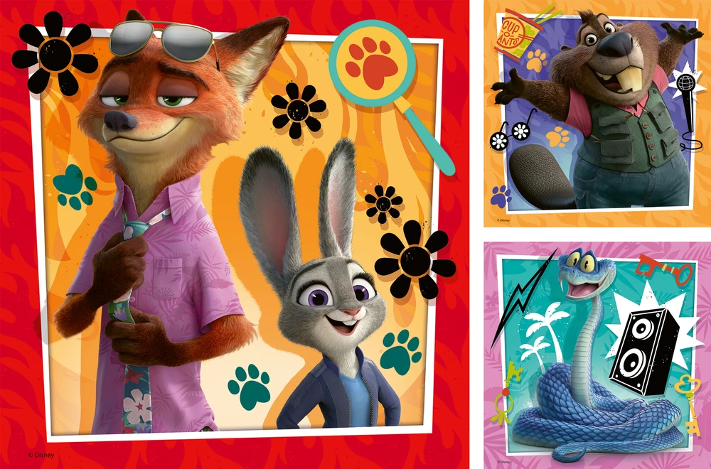 RAVENSBURGER Dėlionė dėlionė Zootopia 2, 3x49 det., 12004137 5