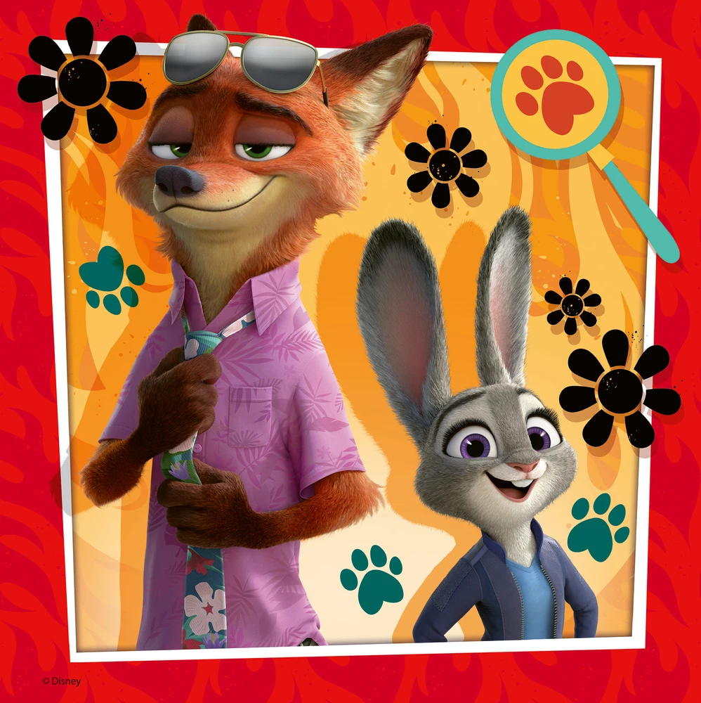 RAVENSBURGER Dėlionė dėlionė Zootopia 2, 3x49 det., 12004137 5