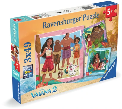Ravensburger Dėlionė 3x49 vnt. - Vaiana 2