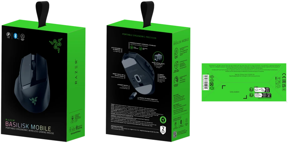 Pelė Myszka žaidimams Razer Basilisk belaidė 18000 dpi optinė juoda