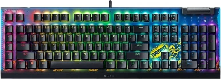 Klaviatūra Razer - BlackWidow V4 X - (geltonas jungiklis) - Fortnite leidimas