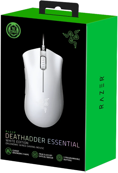 Pelė žaidimams Razer DeathAdder Essential, Balta