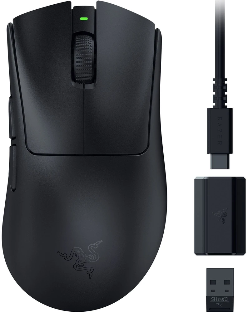 Razer DeathAdder V3 HyperSpeed | Pelė žaidimams | Wireless/su laidu | USB / 2.4 GHz | Juodas