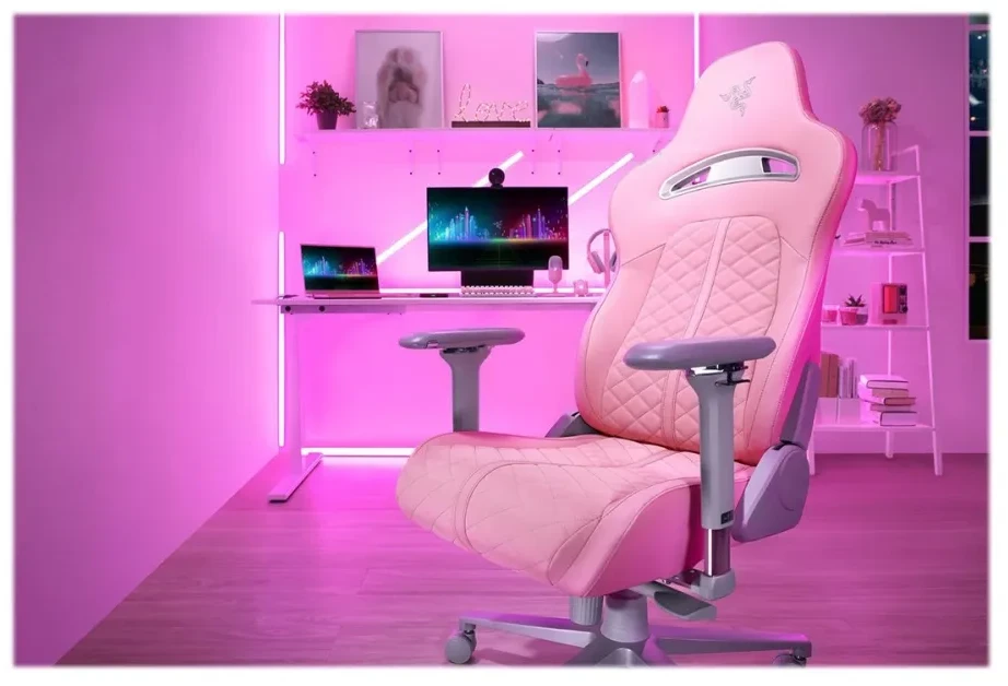 Komfortiška Žaidimų kėdė Razer Enki Quartz Gaming Chair, Rožinė