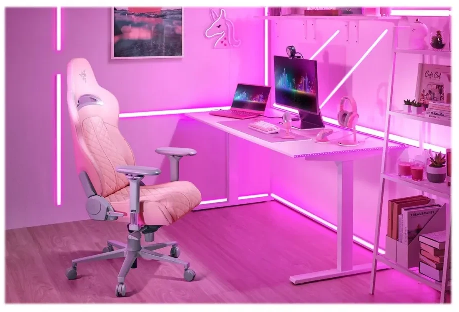 Komfortiška Žaidimų kėdė Razer Enki Quartz Gaming Chair, Rožinė