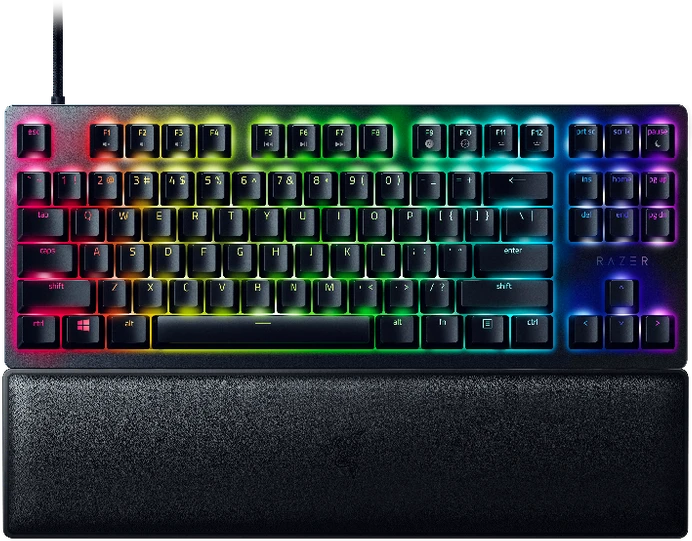 Razer Huntsman V2 TKL Klaviatūra žaidimams RGB LED pašvietimas, Nordic išdėstymas, Clicky Purple Switch