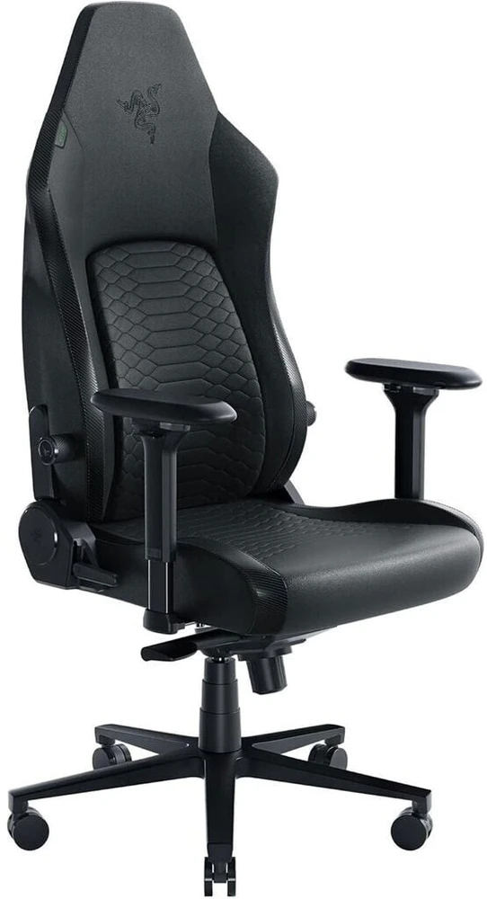 Razer žaidimų kėdė su juosmens atrama Iskur V2 EPU Leather, Aliuminio | Juodas