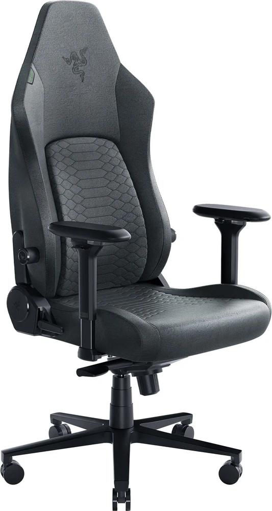Razer Plush fabric; Aliuminio | Gaming chairs | Iskur | Dark pilkas
