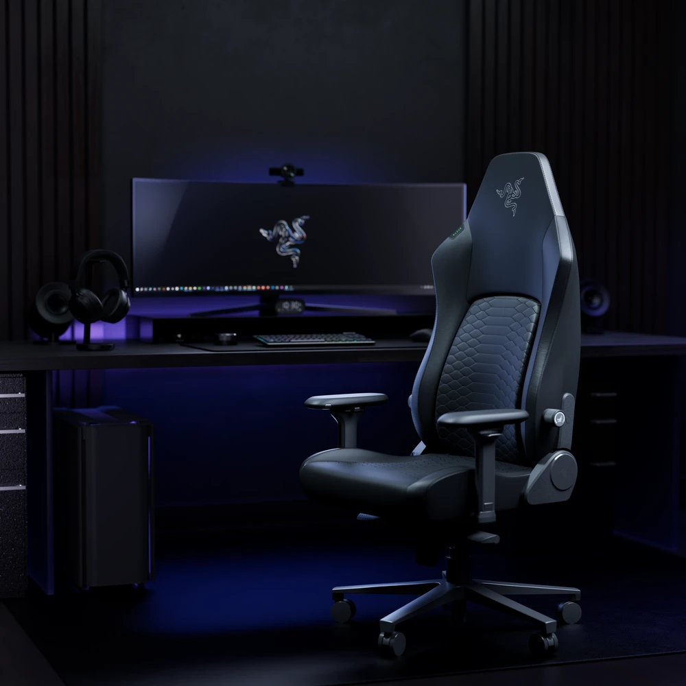 „Razer Iskur V2 NewGen“ | Ergonomiška žaidimų kėdė su kvėpuojančiu komfortu | Juodas