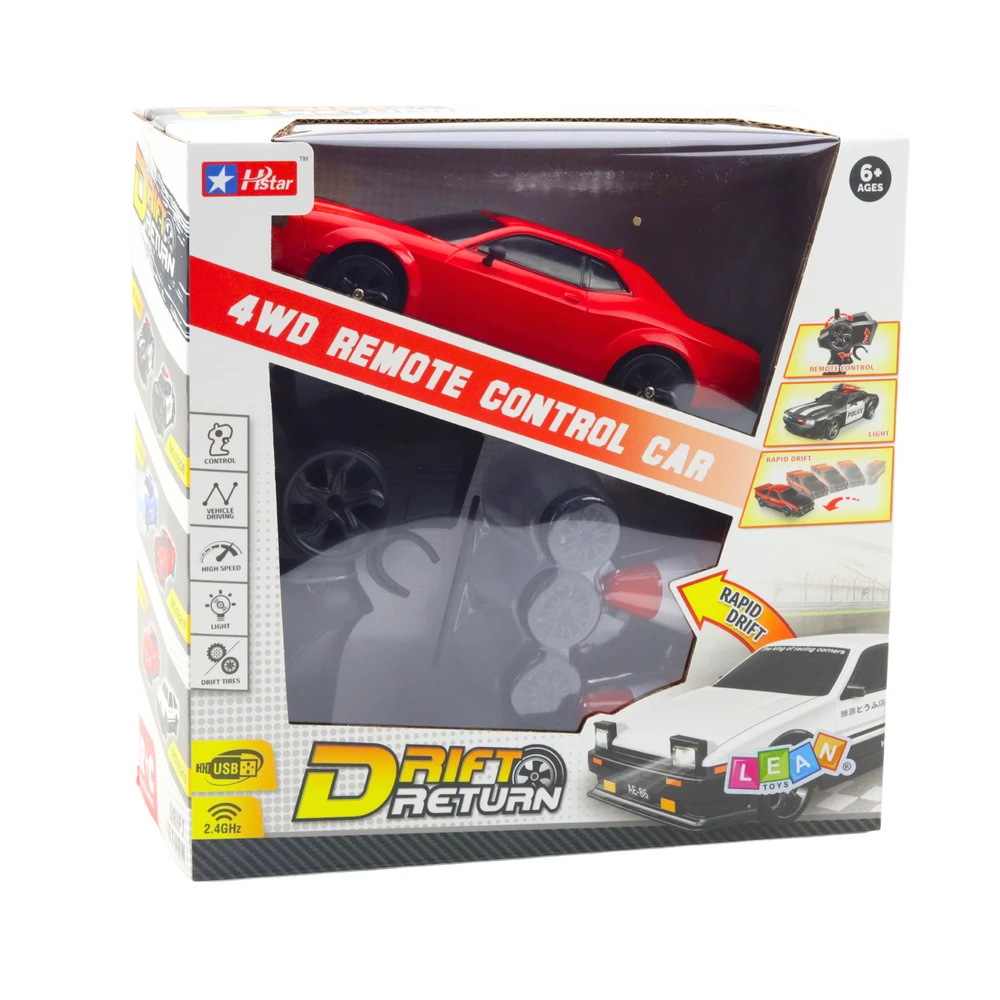 Lean Toys Nuotoliniu būdu valdomas 4WD driftinis automobilis RC 4WD