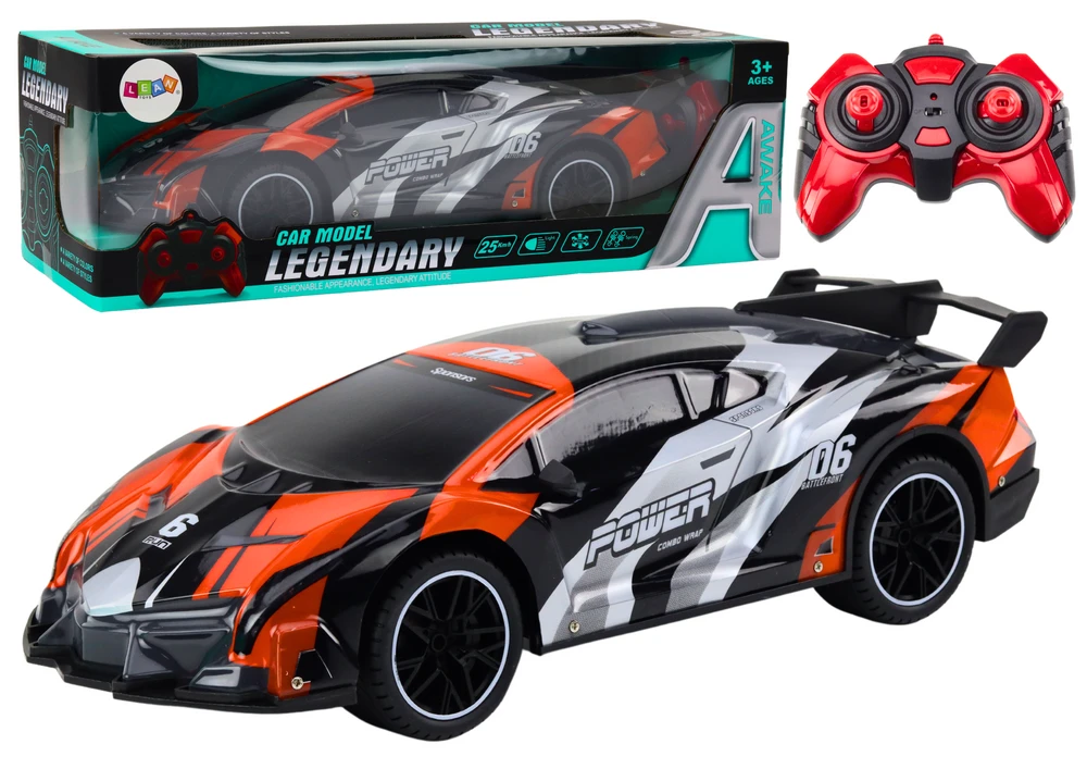 Lean Toys Oranžinis Mašinėlė RC 1:10 Oranžinis Speed ​​iki 25 km/h