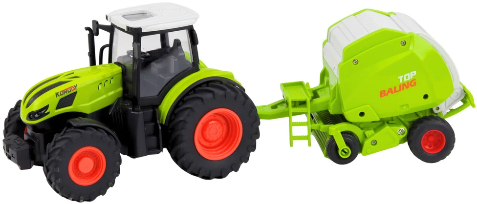 Lean Toys RC traktorius su presu 1:24