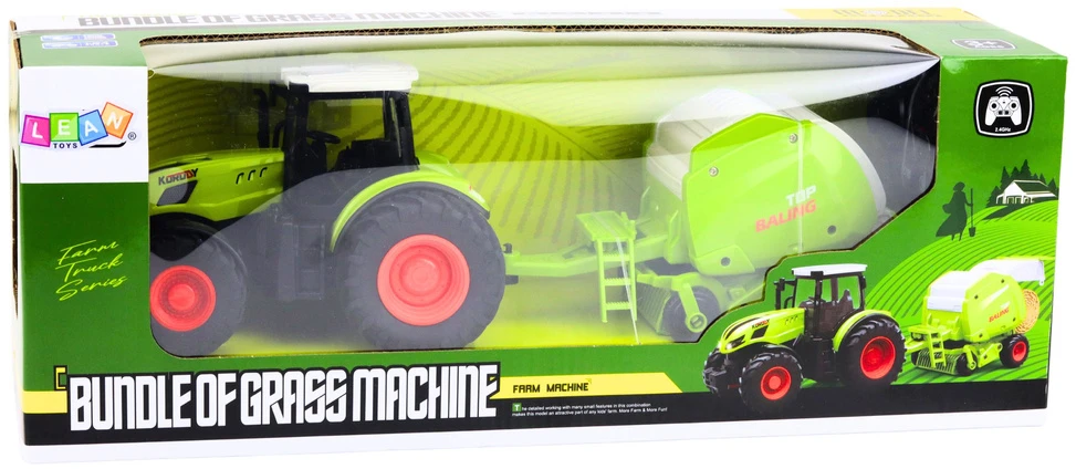 Lean Toys RC traktorius su presu 1:24
