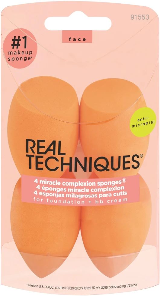 Real Techniques Miracle Complexion Sponge Applicator moterims, 4 vnt