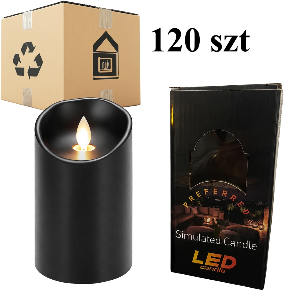 Realne Ceny Krzysztof Alchimionek 120 vnt. Kasetė žvakėms Žvakė su baterijomis LED 12,5 cm Liepsnos efektas