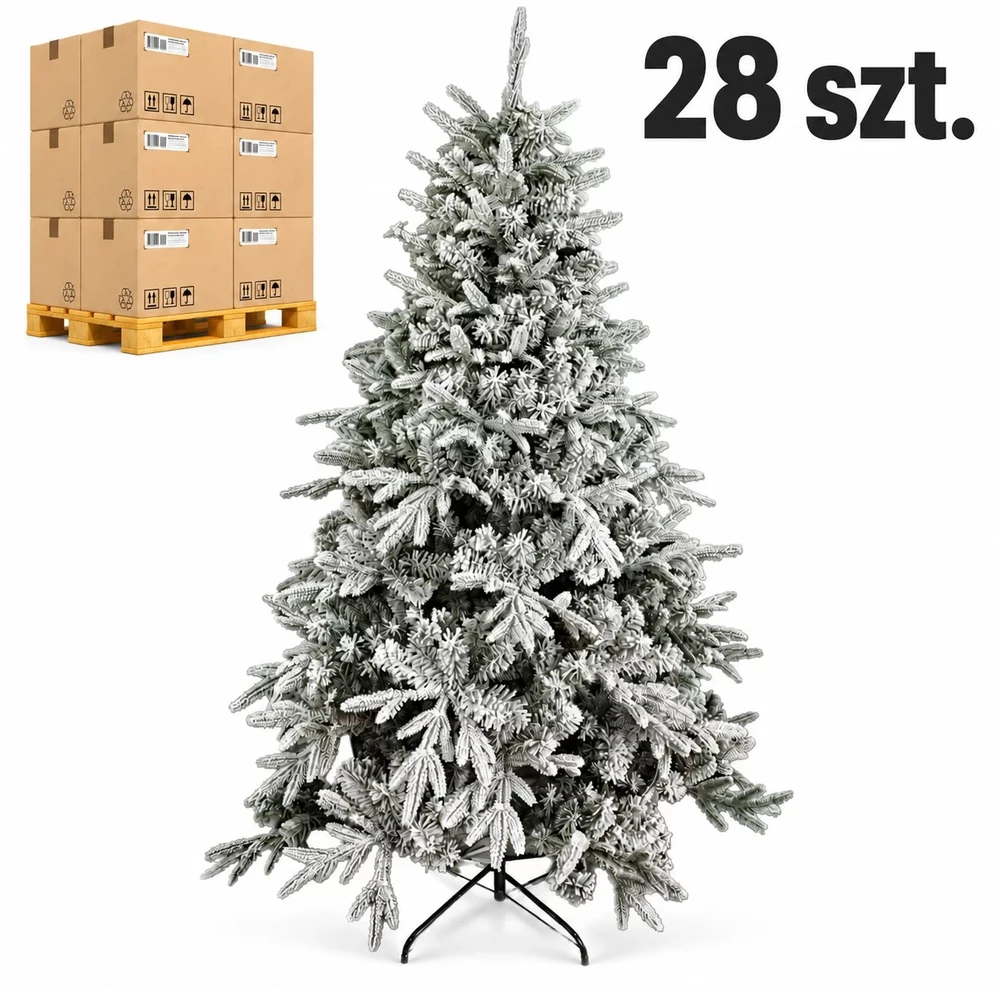 Realne Ceny Krzysztof Alchimionek 28x Choinka Mocno Ośnieżona Sztuczna Świerk Gęsta Żywa Stojak 180cm Premium