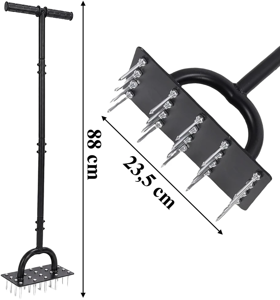 Realne Ceny Krzysztof Alchimionek Aerator Areator Wertykulator Ręczny su 20 Kolcami do Trawnika Napowietrzania