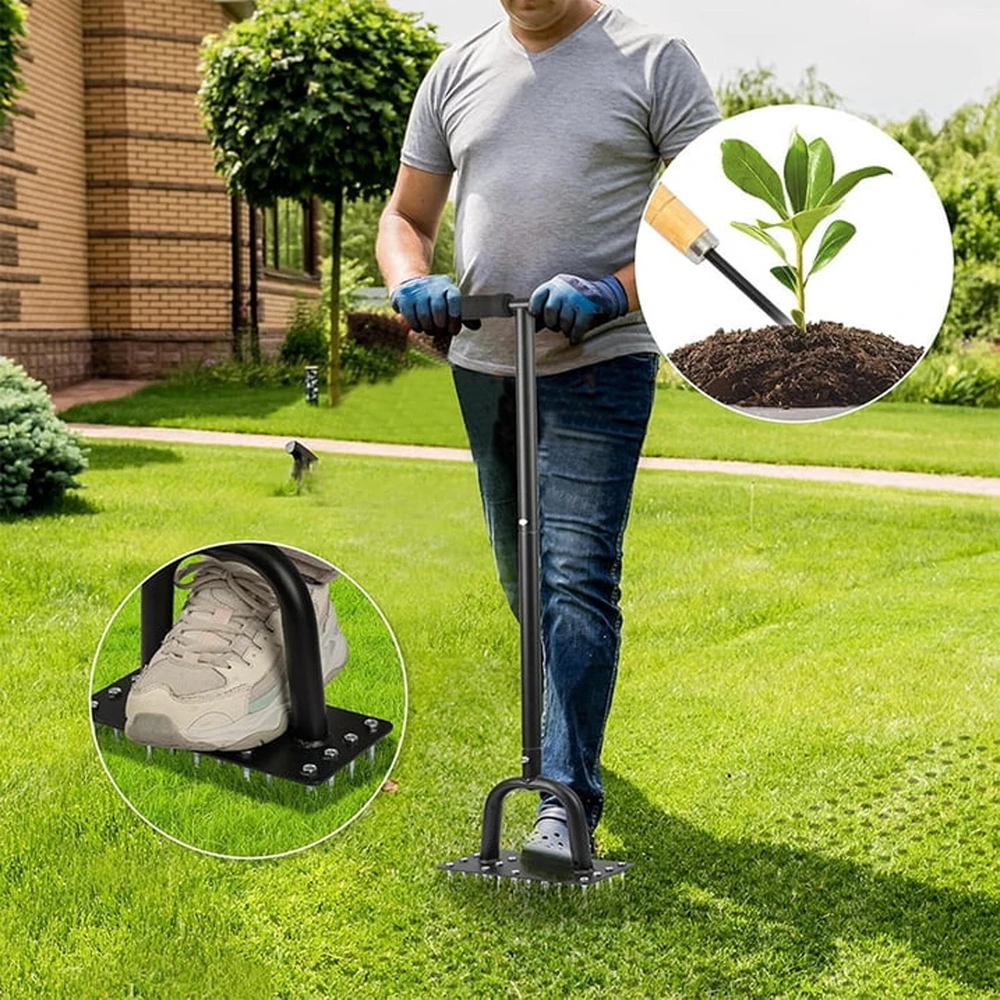 Realne Ceny Krzysztof Alchimionek Aerator Areator Wertykulator Ręczny su 20 Kolcami do Trawnika Napowietrzania