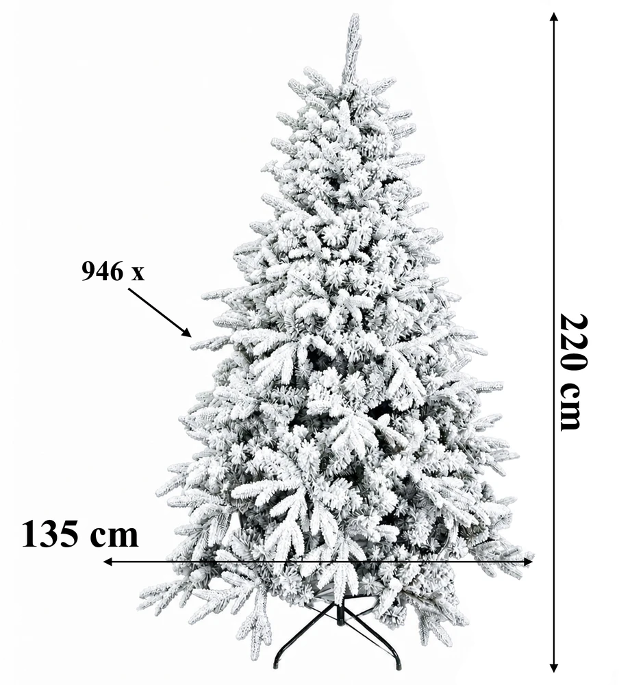 Realne Ceny Krzysztof Alchimionek 12x Choinka Mocno Ośnieżona Sztuczna Świerk Gęsta Żywa Stojak 220cm Premium