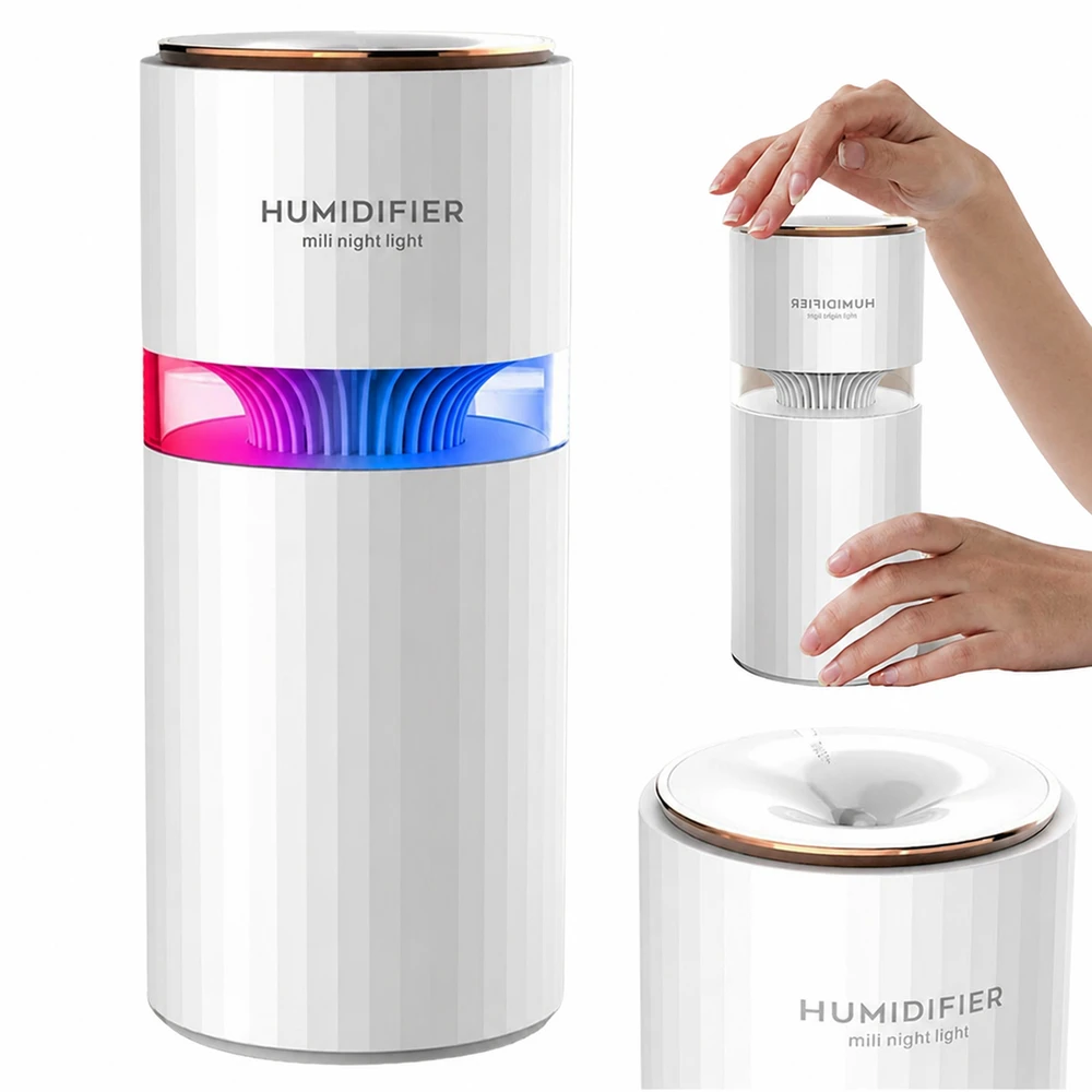 Realne Ceny Krzysztof Alchimionek Drėkintuvas Powietrza Dyfuzor do Samochodu su Lampką Podświetleniem Led 400ml