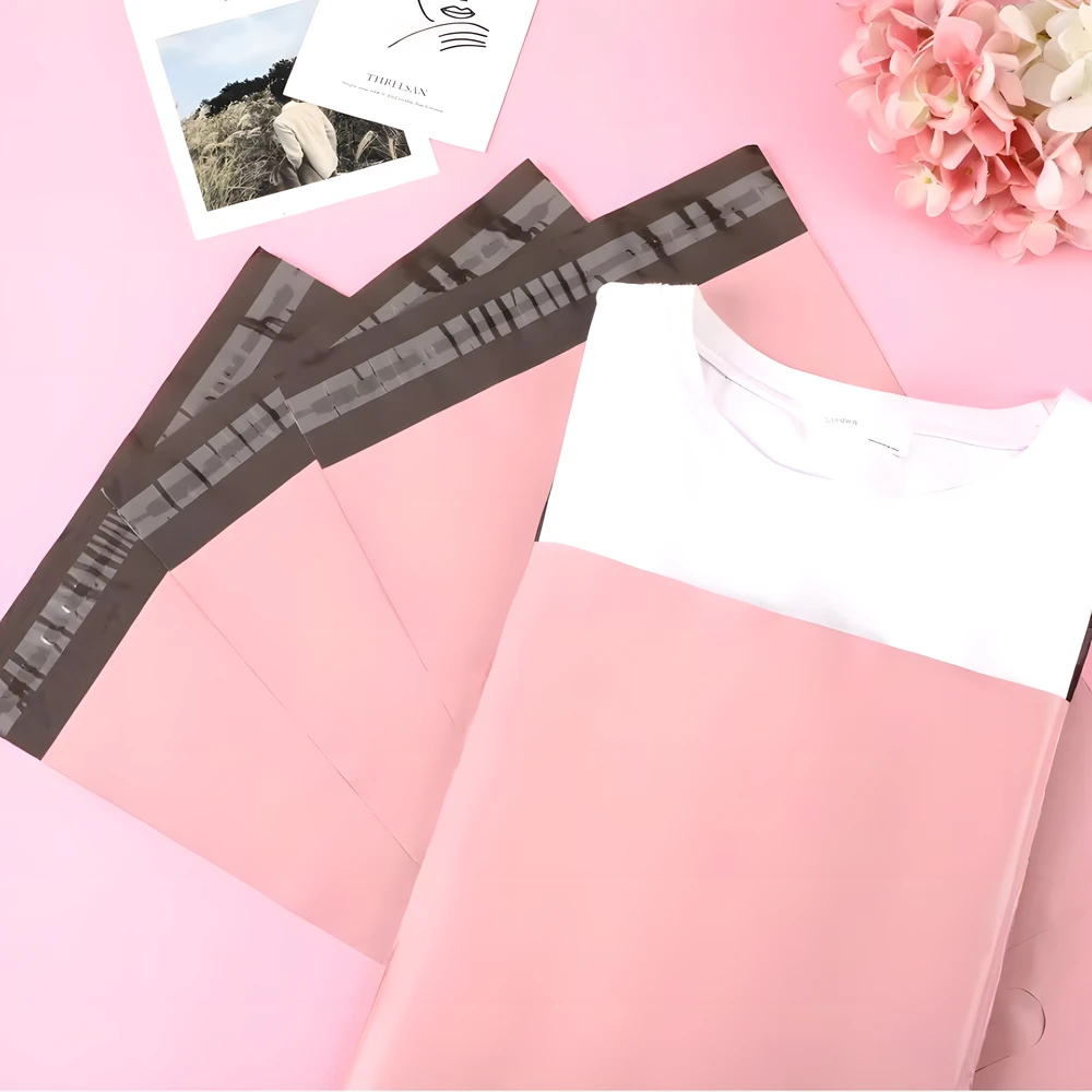 Realne Ceny Krzysztof Alchimionek Foliopaki Kurierskie su Rączką Rožinė Than You 310x420+70cm 50 Szt Foliopak