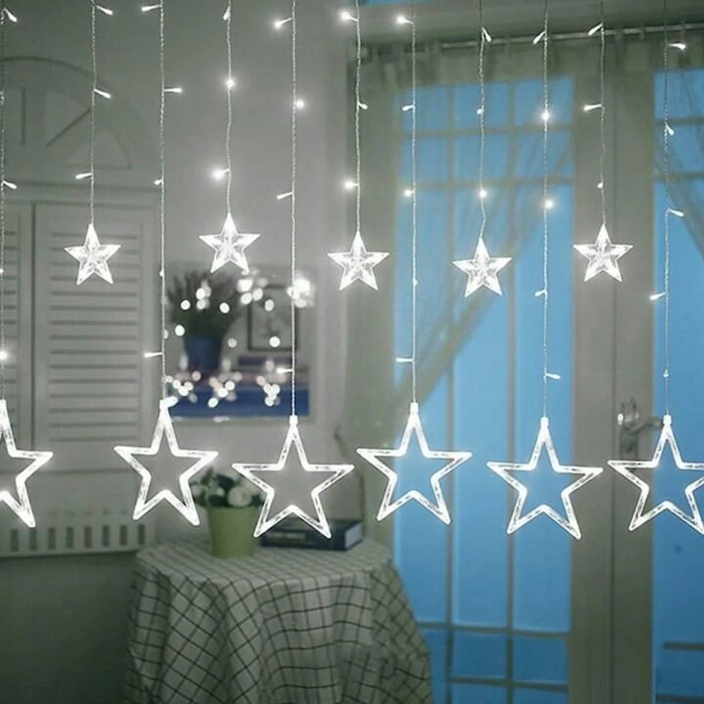 Realne Ceny Krzysztof Alchimionek Girlanda Świetlna 2m Kurtyna su Gwiazdami 120 Led Lampki Choinkowe Dekoracyjne