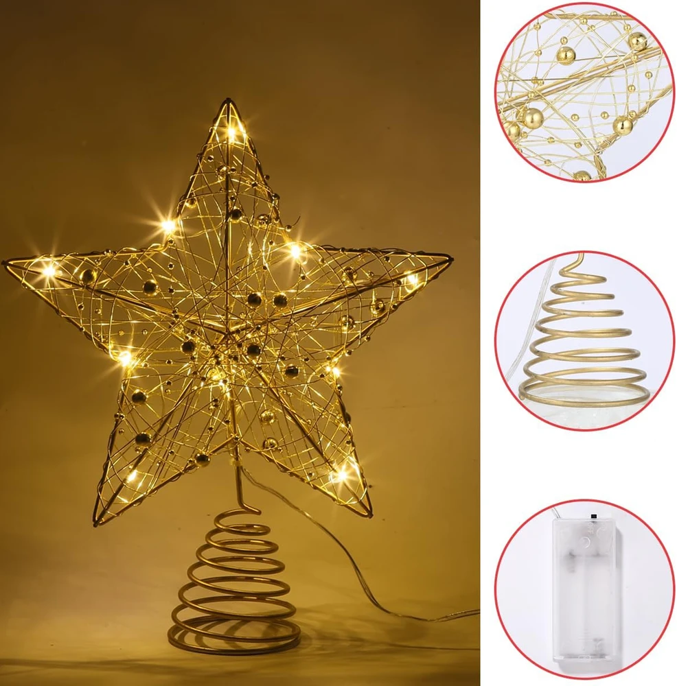 Realne Ceny Krzysztof Alchimionek Gwiazda Led Betlejemska na Choinkę Czubek Ozdoba Gwiazdka Lampka Duża 25 cm
