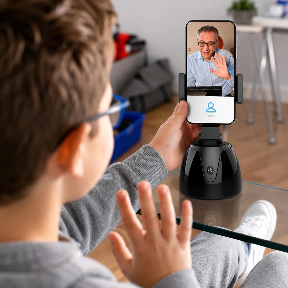 Realne Ceny Krzysztof Alchimionek Inteligenty Laikiklis Stojak na Telefonas do Selfie Obrotowy Śledzący Ruch