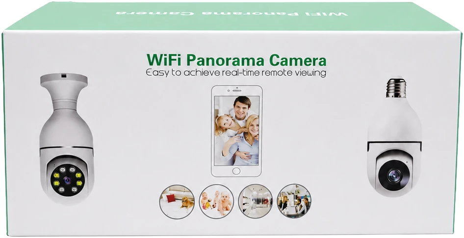 Realne Ceny Krzysztof Alchimionek Kamera IP Bezprzewodowa WiFi Żarówka E27 30W do Monitoringu Domu Niania