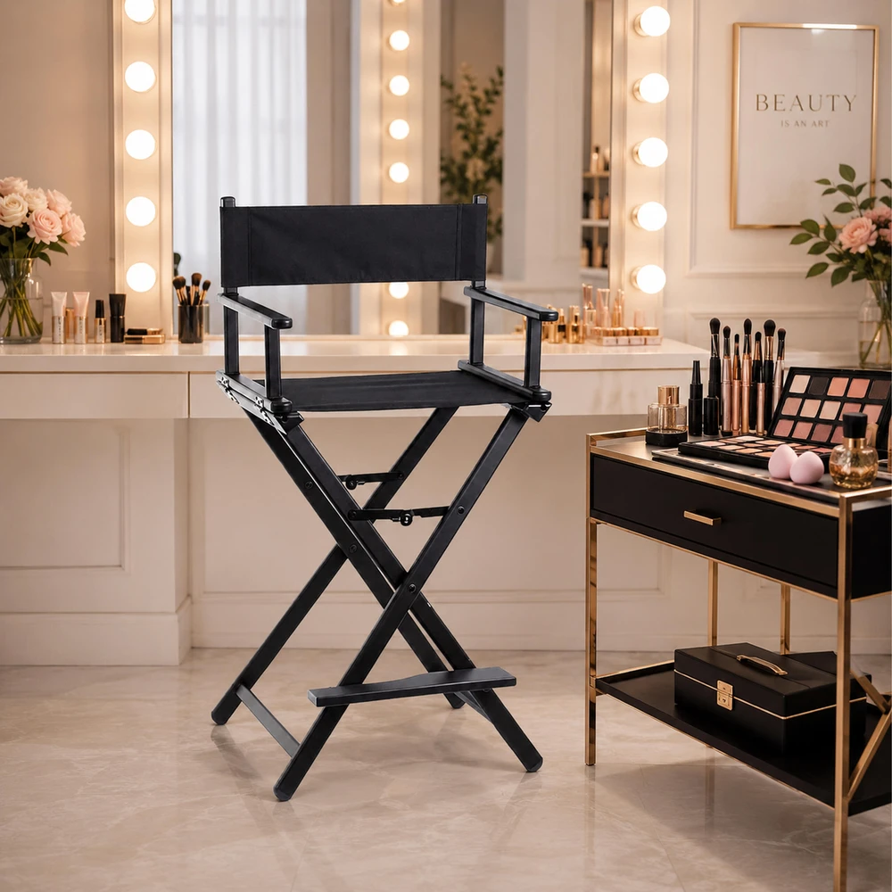 Realne Ceny Krzysztof Alchimionek Krzesło do Makijażu Aluminiowe Kosmetyczne Reżyserskie Make-Up Składane