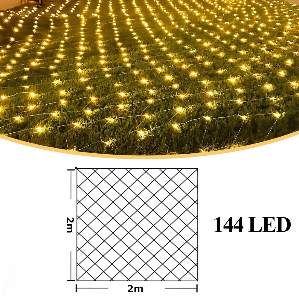 Realne Ceny Krzysztof Alchimionek Kurtyna Świetlna Lampki Świąteczne 144 Led Święta Balta Ciepłe 2x2m 8 Trybów
