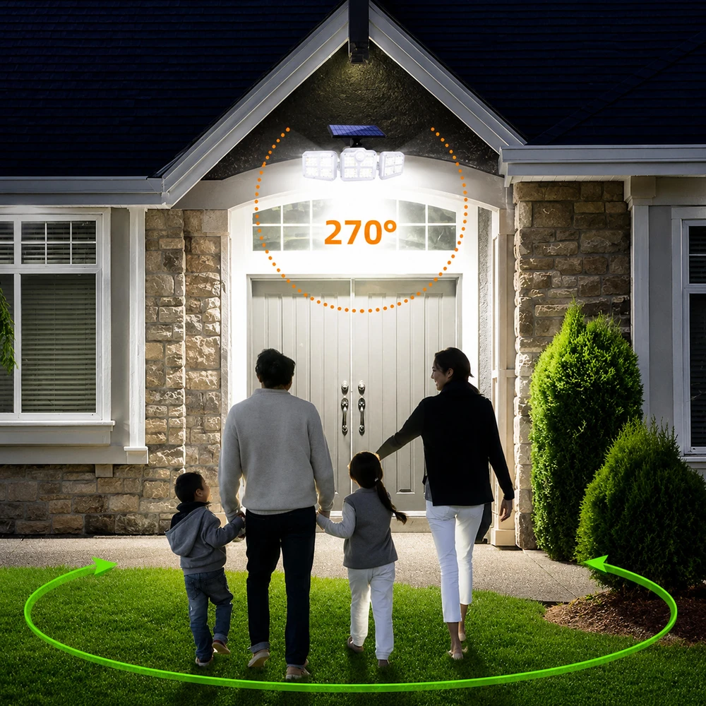 Realne Ceny Krzysztof Alchimionek Lampa Solarna Ogrodowa 138 Led Zewnętrzna su Czujnikiem Ruchu Zmierzchu Pilot