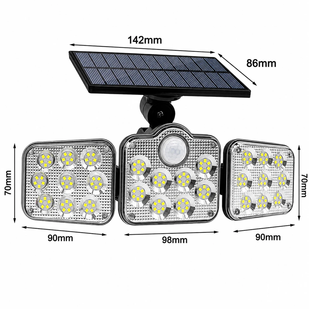 Realne Ceny Krzysztof Alchimionek Lampa Solarna Ogrodowa 138 Led Zewnętrzna su Czujnikiem Ruchu Zmierzchu Pilot