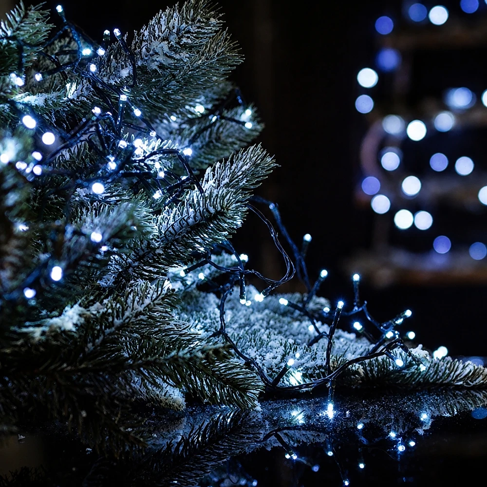 Realne Ceny Krzysztof Alchimionek Lampki Świąteczne 200 Led Choinkowe Dekoracyjne Sznur 20m Balta Zimne