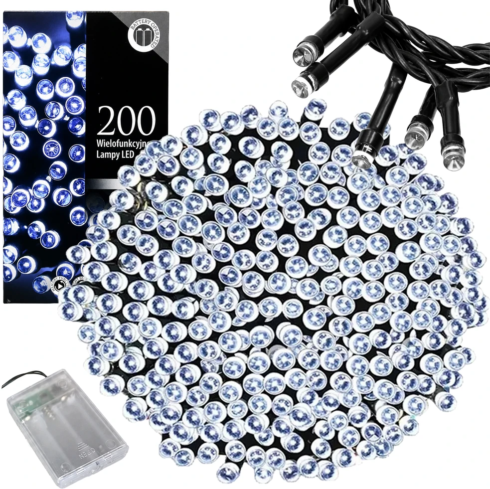 Realne Ceny Krzysztof Alchimionek Lampki Świąteczne 200 Led Choinkowe Dekoracyjne Sznur 20m Balta Zimne